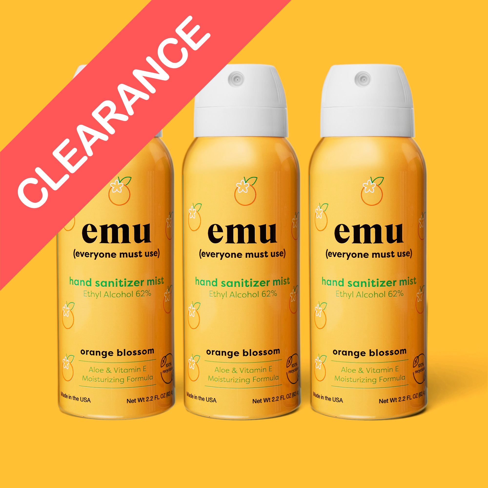 CLEARANCE emu Hand Sanitizer Mist - Orange Blossom - 2.2oz (Copy