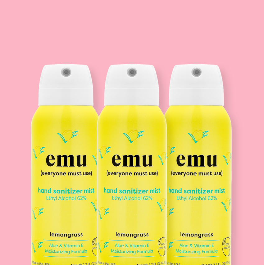 emu Hand Sanitizer Mist Lemongrass 2.2oz Everyone Must Use, Inc