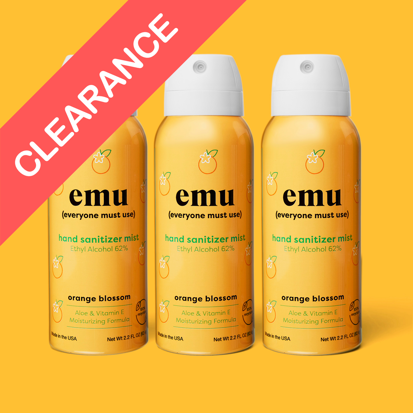 CLEARANCE emu Hand Sanitizer Mist - Orange Blossom - 2.2oz (Copy)